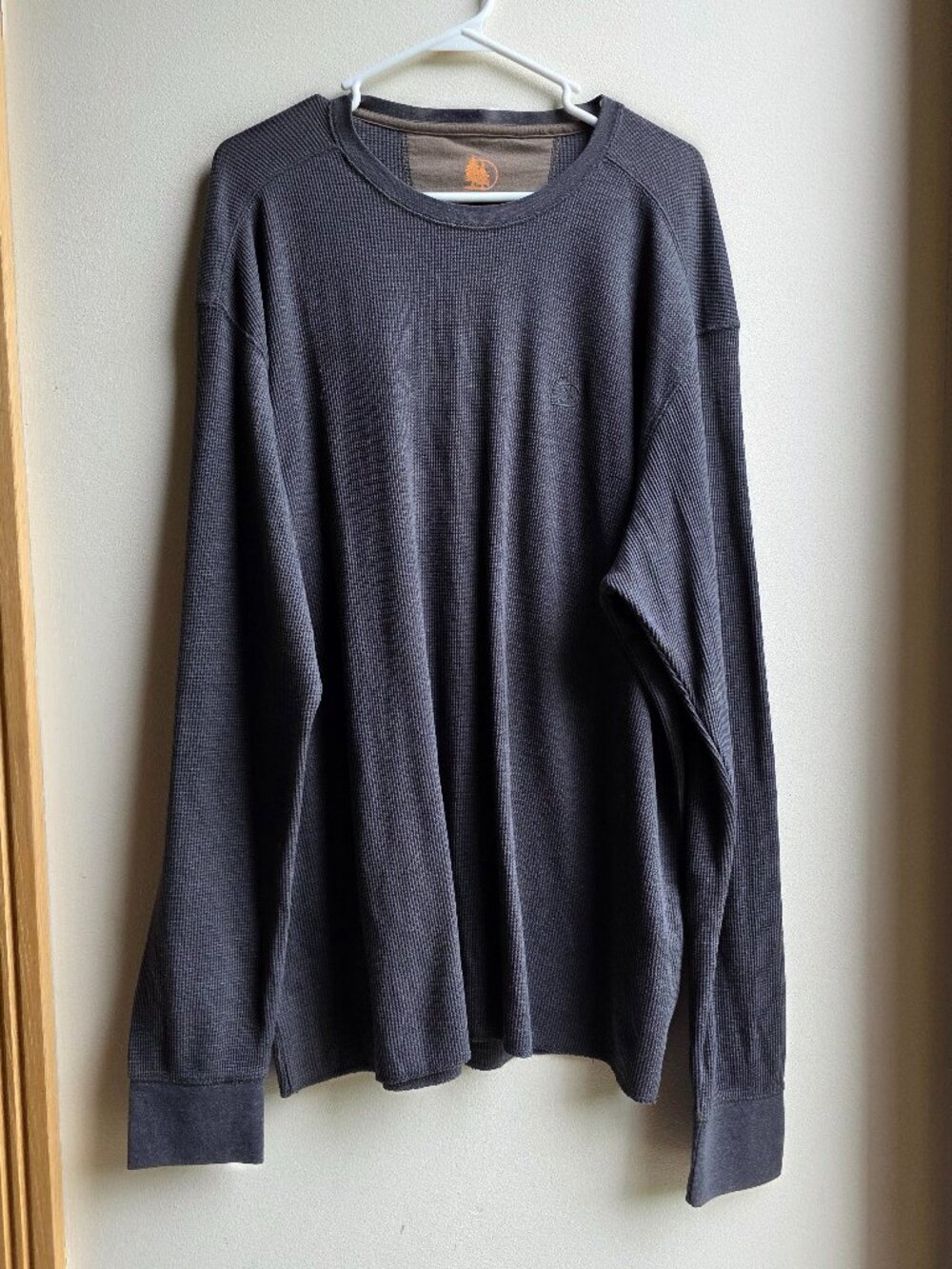 NWOT Bass Brown/Gray Long Sleeve Waffle Knit Jersey Size 2X